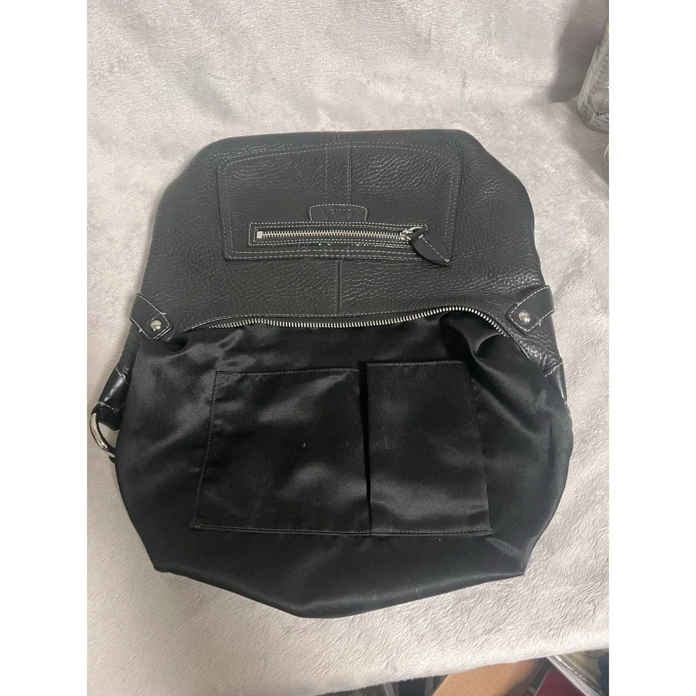 Coach Vintage Leather Hobo Shoulder Bag Penelope Medium Black Pebbled 13159